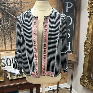 Embroidered textured Blazer